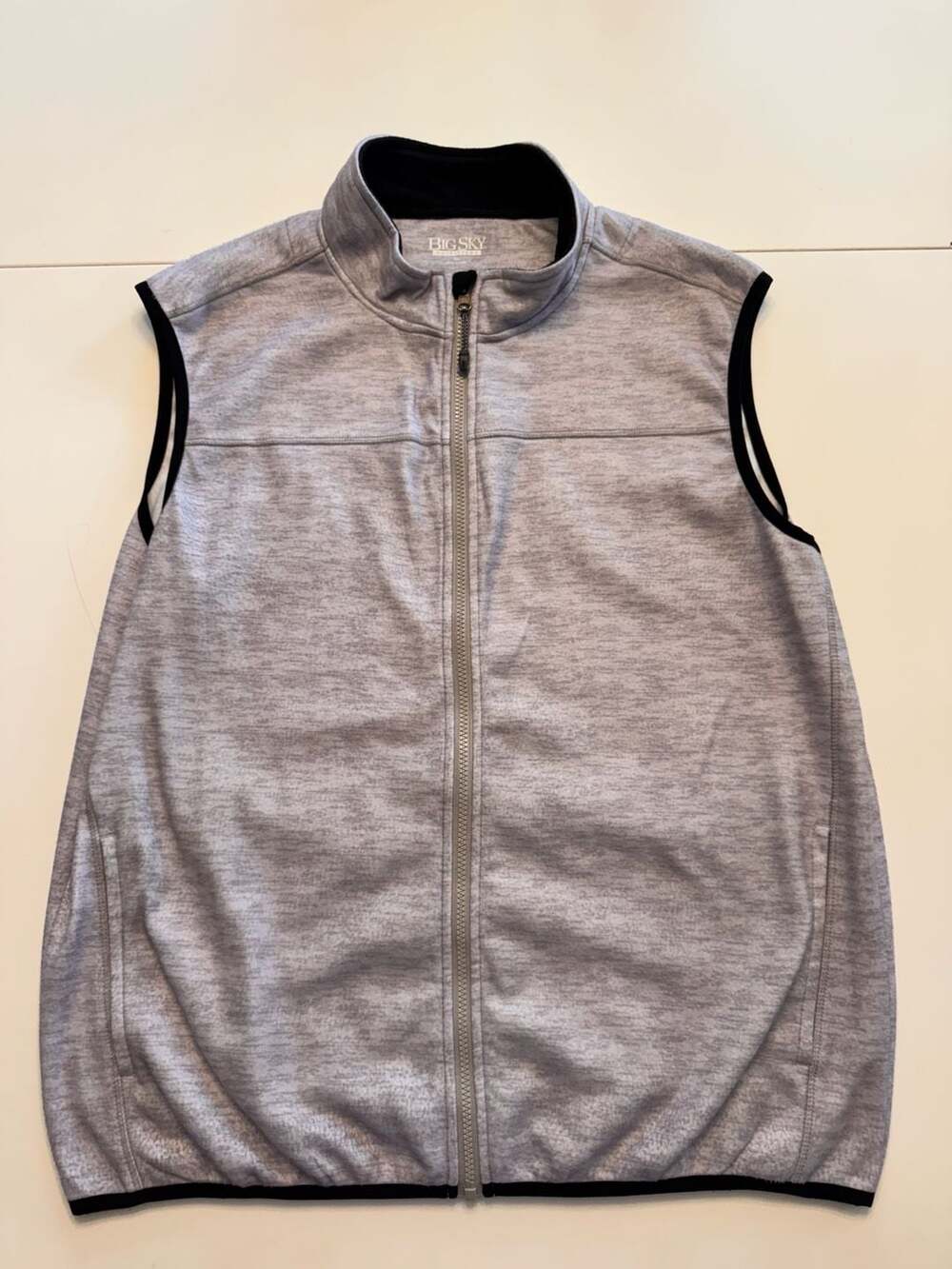 Big Sky Outfitters Full Zip Fleece Vest Gray XL